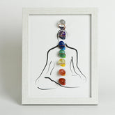 Colorful Raw Stone Chakra Crystal Painting