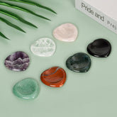 Natural jade heart-shaped thumb decompression stone