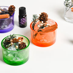 Glass cup diffuser stone