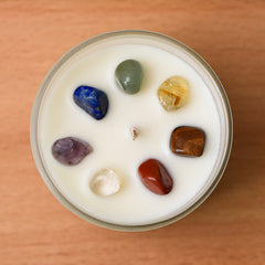 Glass Cup Seven Chakra Aromatherapy Candle