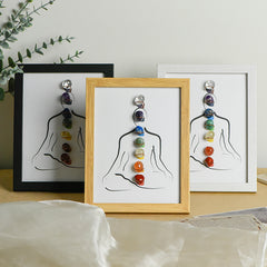 Colorful Raw Stone Chakra Crystal Painting