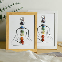 Colorful Raw Stone Chakra Crystal Painting