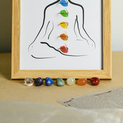 Colorful Raw Stone Chakra Crystal Painting