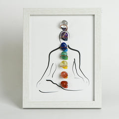 Colorful Raw Stone Chakra Crystal Painting