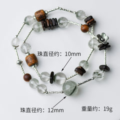 Green Phantom Agarwood Double-strand Bracelet