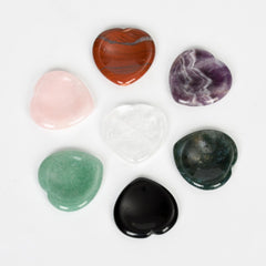 Natural jade heart-shaped thumb decompression stone