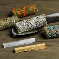 Sage, Cedar Incense Wand and Palo Santo Stick Set