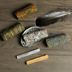 Sage, Cedar Incense Wand and Palo Santo Stick Set