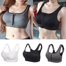 Load image into Gallery viewer, Women Sports Bras With Zip Elasticated Quick-dry Yoga Vest Fitness Push Up Training Jogging Girl Sport Underwears 2021 Hot Sale