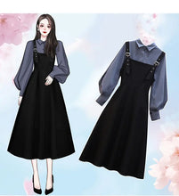 Load image into Gallery viewer, New Large Size Women&#39;s Set Spring and Autumn Suit Women Fashion Shirt + Dress Female Two-piece