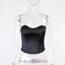 Load image into Gallery viewer, Sexy Women Tube Tops Solid Sleeveless Slim Skinny Corset Cropped Top 2024 Summer Casual Elegant Female Strapless Vest