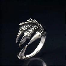 Load image into Gallery viewer, 1pcs Titanium Steel Eagle Dragon Claw Halloween Skull Ring Hot Selling Men&#39;s Domineering Opening Rock Animal Jewelry