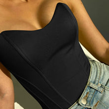 Load image into Gallery viewer, Sexy Women Tube Tops Solid Sleeveless Slim Skinny Corset Cropped Top 2024 Summer Casual Elegant Female Strapless Vest