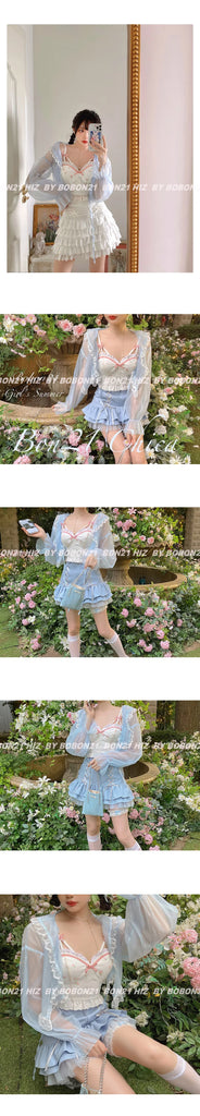 Floral Kawaii Tank Top Women Summer 2024 White Backless Sexy Beach Sweet Cute Halter Tops Lace Print Party Korean Style Clothing