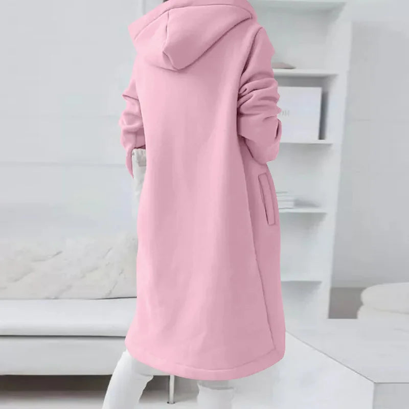 Women Causal Winter Overcoat Female Plus Sizes Hooded Pocket Cap Coat Outerwear Zipper Elegant  Jacket Casco Feminino