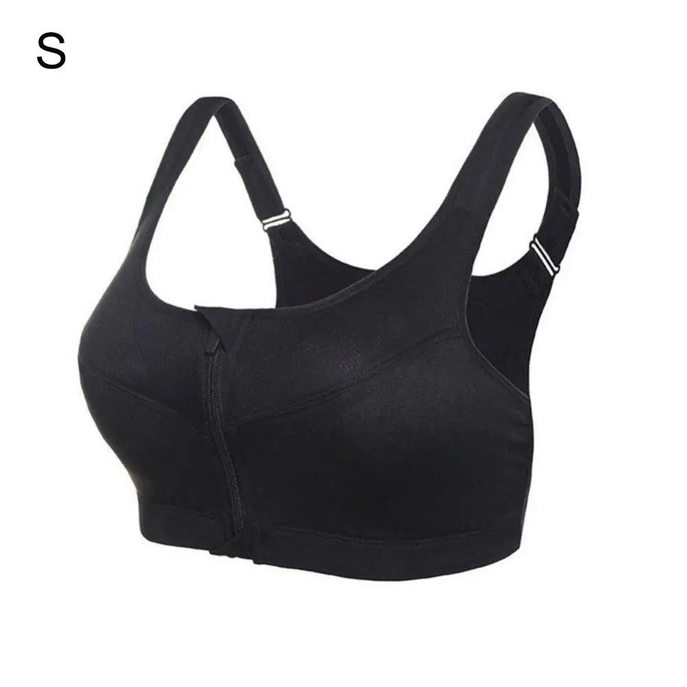 Women Sports Bras With Zip Elasticated Quick-dry Yoga Vest Fitness Push Up Training Jogging Girl Sport Underwears 2021 Hot Sale