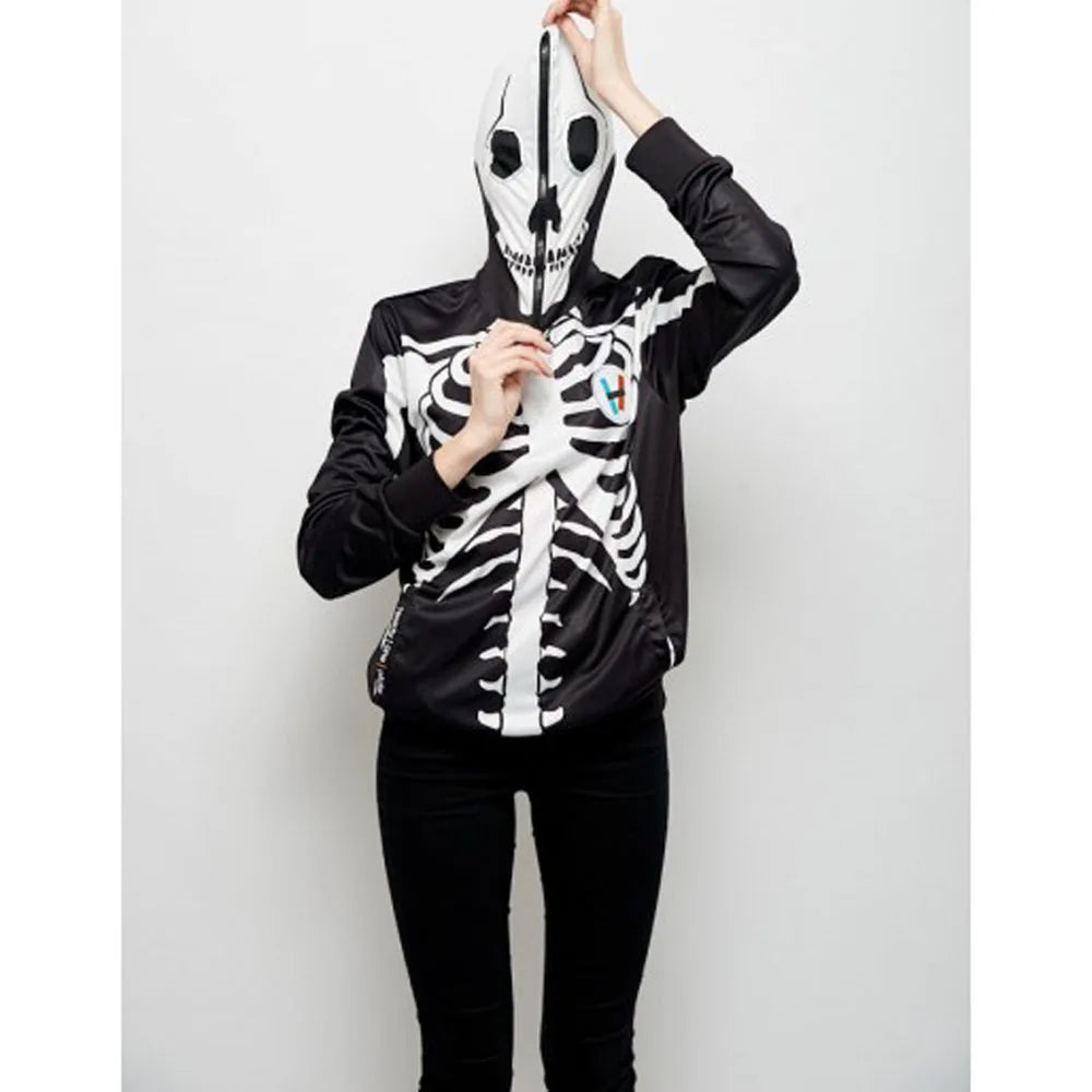 Newest Autumn 3D Print Halloween Skull Theme Pullover Hoodies for Women/men Causal Loose New Sweatshirts Femme Hot