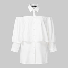 Load image into Gallery viewer, 2023 Celmia Women Off Shoulder White Tops Autumn Tunics Sexy Halter Shirt Fashion Blouse 3/4 Sleeve Casual Solid Elegant Blusas