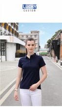 Load image into Gallery viewer, High-end Solid Color Women&#39;s Polo Fir Custom Design Company Brand Logo/printing Embroidery Short-sleeved Shirt Lapel Slim Fit