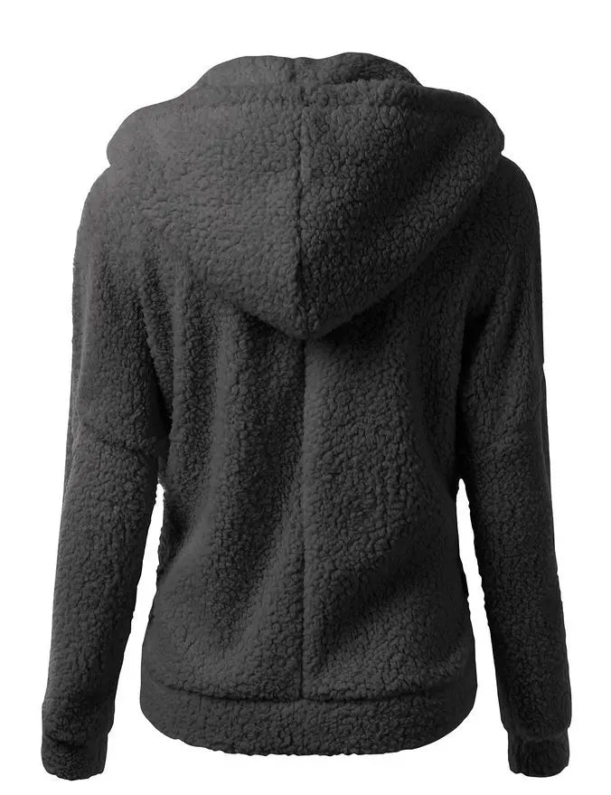 Autumn Winter Warm Jacket Women hoodie Hooded 2024 Casual Female Hoodies Sweatershirt Zipper Coat Solid Soft Fleece Women Coat