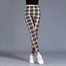 Load image into Gallery viewer, BornToGirl Y2K Streetwear Leggings Pants For Women Casual Slim High Waist Black Blue Red Brown Khaki Plaid Leggings Pants 2023