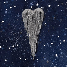 Load image into Gallery viewer, Rhinestone Heart Shape Brooch Luxury Long Thread Tassel Lapel Pins For Clothing Corsage Brooches Sweater Coat Pins Jewelry