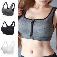 Load image into Gallery viewer, Women Sports Bras With Zip Elasticated Quick-dry Yoga Vest Fitness Push Up Training Jogging Girl Sport Underwears 2021 Hot Sale