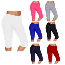 Load image into Gallery viewer, High Waist Push Up Fitness Leggings Crop Wide Waistband Cycling Short Leggings Workout Jogging For Women Training Leggings