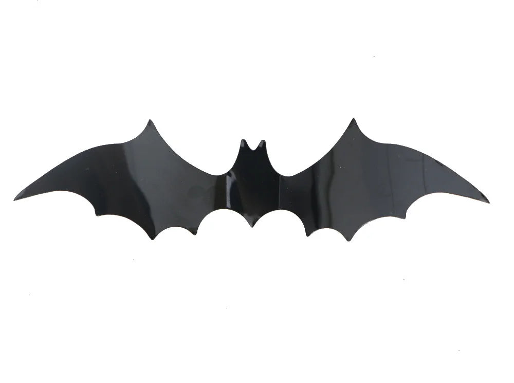 12pcs Halloween Bat Wall Sticker 3d Sticker Bar Haunted House Decoration Prank Toy Props