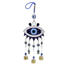 Load image into Gallery viewer, Lucky Eye Fatima Hamsa Hand Turkish Evil Eye Beads Tassel Wall Hanging Decor Alloy Decoration for Home Living Room Car BE51