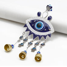 Load image into Gallery viewer, Lucky Eye Fatima Hamsa Hand Turkish Evil Eye Beads Tassel Wall Hanging Decor Alloy Decoration for Home Living Room Car BE51