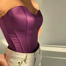 Load image into Gallery viewer, Sexy Women Tube Tops Solid Sleeveless Slim Skinny Corset Cropped Top 2024 Summer Casual Elegant Female Strapless Vest