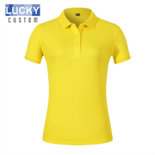 Load image into Gallery viewer, High-end Solid Color Women&#39;s Polo Fir Custom Design Company Brand Logo/printing Embroidery Short-sleeved Shirt Lapel Slim Fit