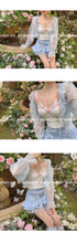 Load image into Gallery viewer, Floral Kawaii Tank Top Women Summer 2024 White Backless Sexy Beach Sweet Cute Halter Tops Lace Print Party Korean Style Clothing