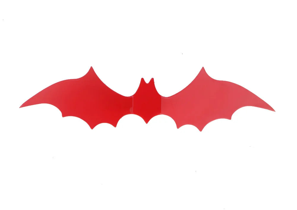 12pcs Halloween Bat Wall Sticker 3d Sticker Bar Haunted House Decoration Prank Toy Props