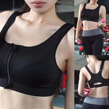 Load image into Gallery viewer, Women Sports Bras With Zip Elasticated Quick-dry Yoga Vest Fitness Push Up Training Jogging Girl Sport Underwears 2021 Hot Sale