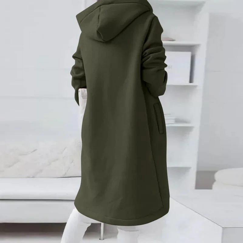 Women Causal Winter Overcoat Female Plus Sizes Hooded Pocket Cap Coat Outerwear Zipper Elegant  Jacket Casco Feminino