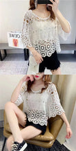 Load image into Gallery viewer, Simple Shawl Hollow-out Sweater Thin Artistic Pullover Blouse Women&#39;s Top