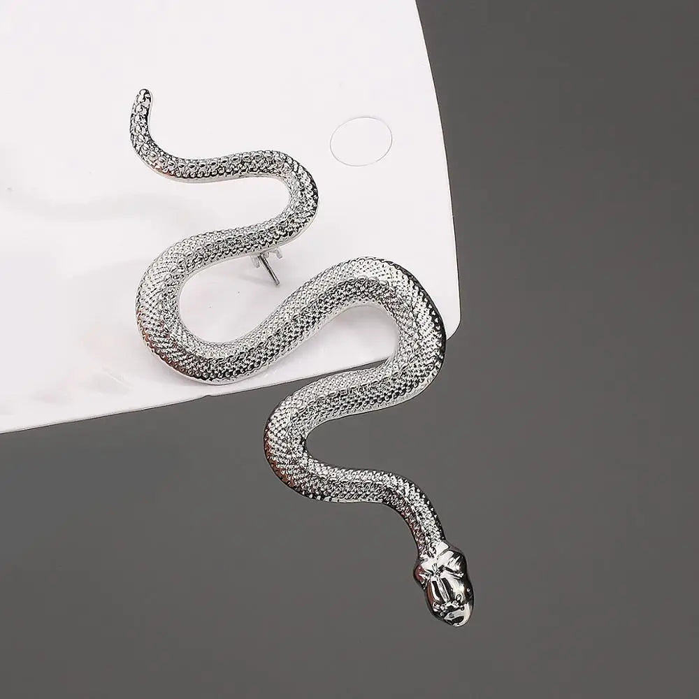 Unique Design Gold Color Snake Brooches Women Men Lady Luxury Metal Snake Animal Brooch Pins Party Casual Fashion Jewelry Gifts