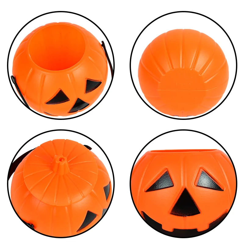 1/3pc Halloween Candy Bucket Pumpkin Bucket Portable Basket Kids Favor Trick Or Treat Bucket Halloween Party Decoration Supplies