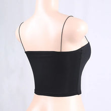 Load image into Gallery viewer, 2024 New Fashion Women Spaghetti Strap Crop Top Sexy Bodycon Sleeveless Cami Tube Top Basic Plain Camisole