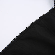 Load image into Gallery viewer, Black Lace Pleated Dress Trim A-Line Spaghetti Strap Backless Vintage Punk Long Dress Women Night Prom Korean Gothic Sundress