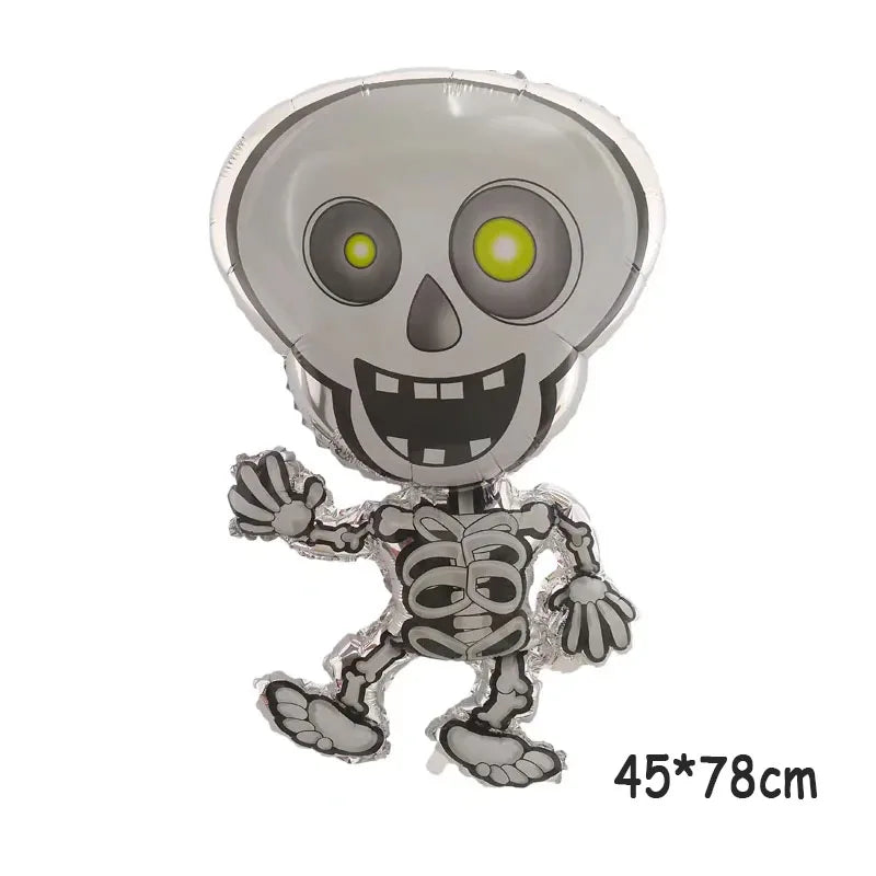 5pcs Halloween Day Party Dancing Skeletons Garland For Halloween Party Decoration Baby Shower Kids Toys Bat Globos Balloons