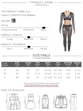 Load image into Gallery viewer, Weird Puss Sexy See Through Women 2 Piece Set Dragon Print Midnight Knot Low-Neck Crop Tops+Leggings Clubwear Matching Outfits