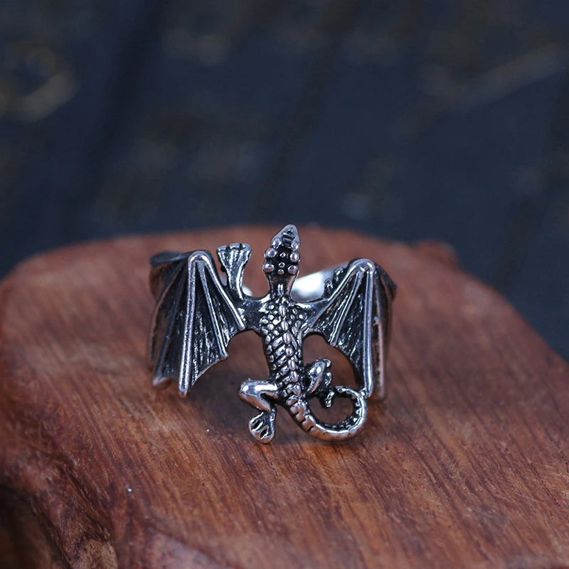 Bat Rings Retro Style Men Women Punk Gothic Opening Adjustable Finger Ring Halloween Party Hip Hop Jewelry Accessories