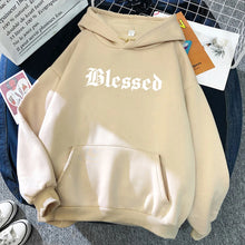 Load image into Gallery viewer, Blessed Creativity Printed Hoodies Women Street Style Hip Hop Hoody Autumn Loose Fleece Clothing Comfortable Pullover Sweatshirt