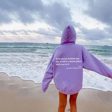 Load image into Gallery viewer, Autumn Y2k Hoodies Young Lady Printed Letter Dear Person Behind Me Casual Oversized Hoodie Aesthetic Hoody Sweatshirt Tops