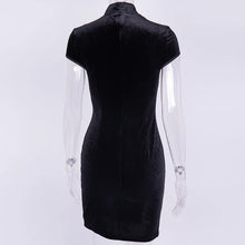 Load image into Gallery viewer, Goth Dark Women Dress Cheongsam Chinese Style Skinny Mini Dress Streetwear Sexy Vintage Haraiuku Summer Women Clothing Slim 2023