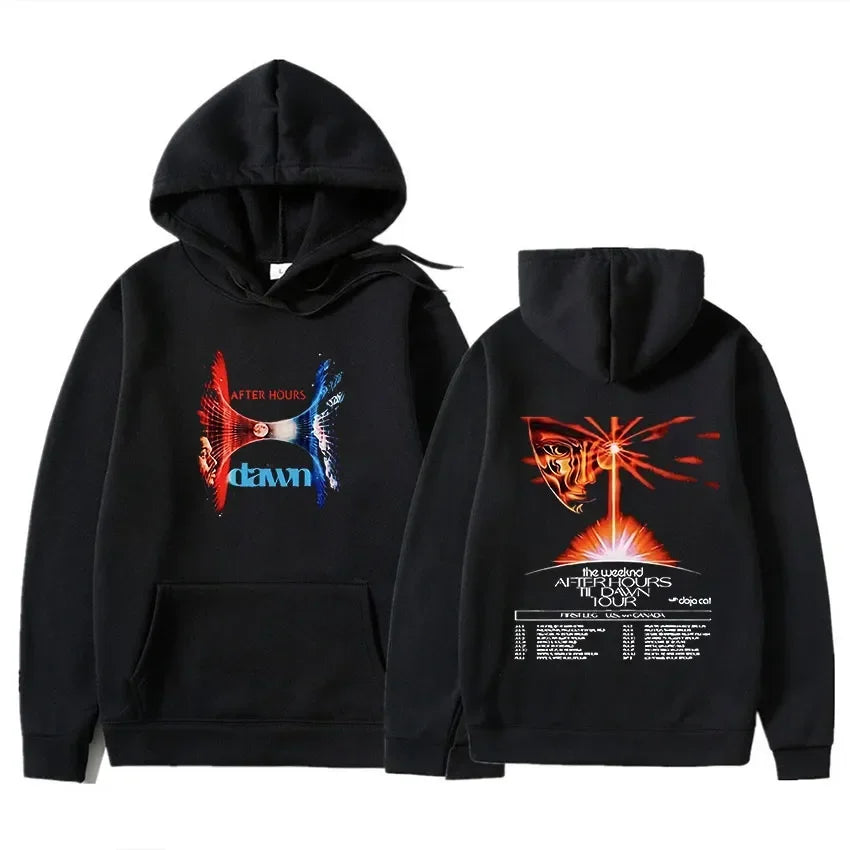 Singer The Weeknd Hoody After Hours Til Dawn Fm Music Album Women Men Hoodie Cotton Sweatshirt Pullover Hip Hop Rock Top Clothes