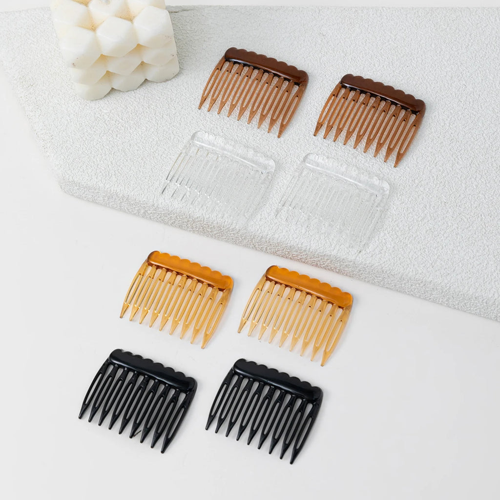 8PCS 9 Teeth Plastic Hair Side Comb Simple Hair Accessories Strong Hold Hair Comb For Women Girls